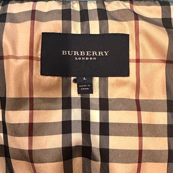 Burberry Light Blue aqua Puffer convertible Jacket to vest with real Fur Trim